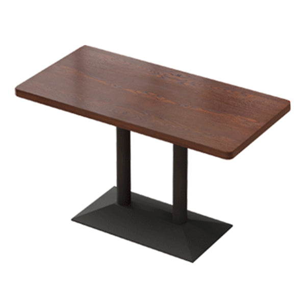 Industrial Wooden Dinner Room Kitchen Table Brown Pedestal Table for Dining Room