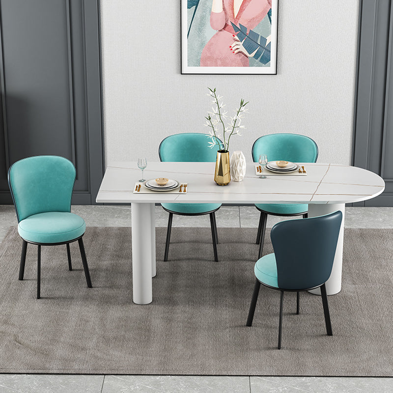 Metal Contemporary Free Form Table Sintered Stone Dining Table for Home