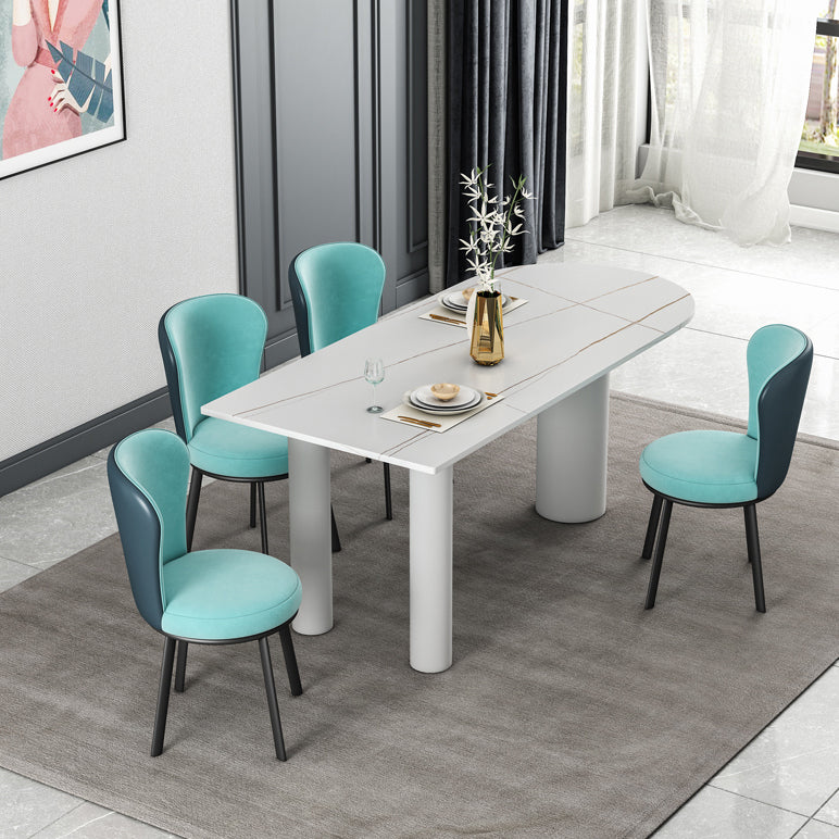 Metal Contemporary Free Form Table Sintered Stone Dining Table for Home