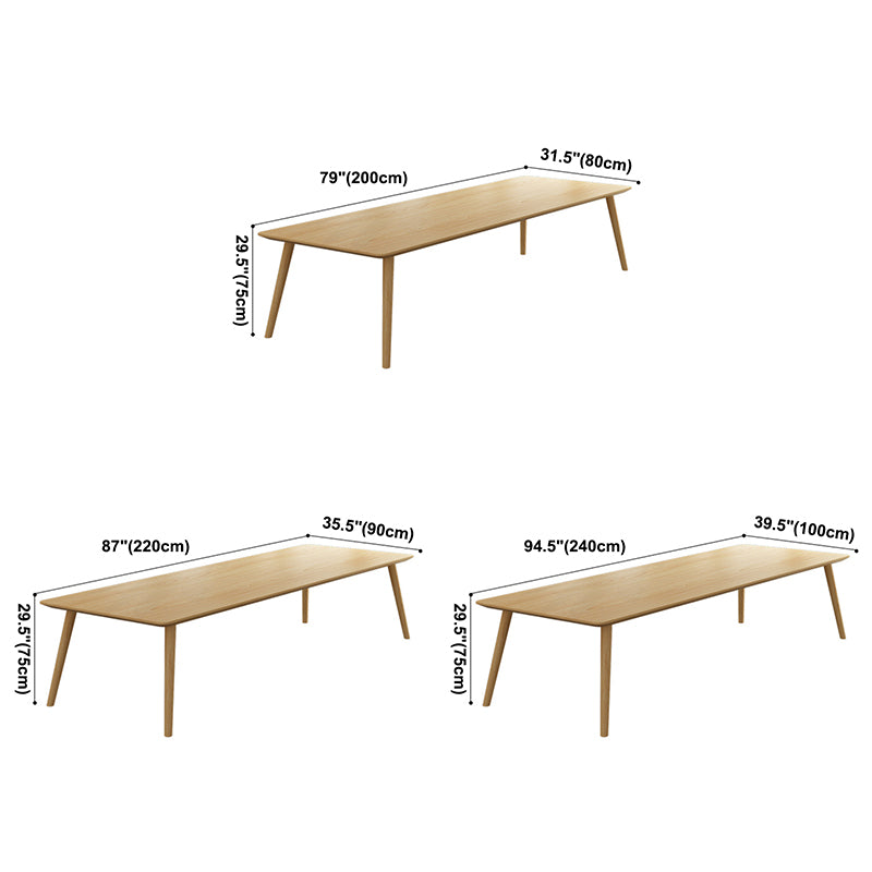 Glam Khaki Solid Wood Dining Table Standard Rectangle Shape Dining Table for Kitchen
