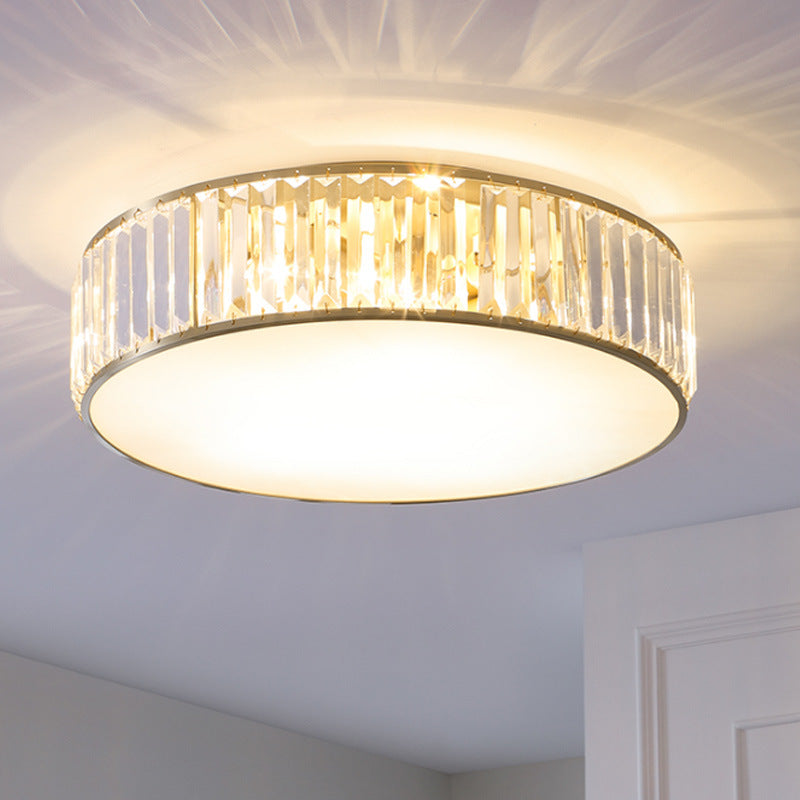 Kristall-Messing-Unterputzleuchte im kolonialen Kreativstil mit geometrischer Kupfer-Deckenleuchte