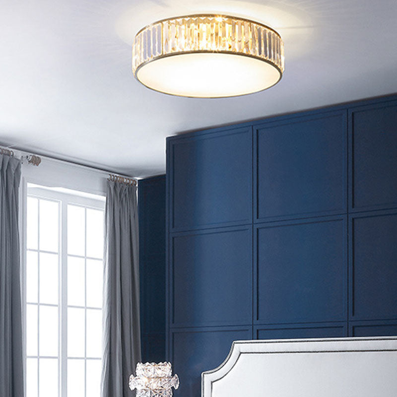 Kristall-Messing-Unterputzleuchte im kolonialen Kreativstil mit geometrischer Kupfer-Deckenleuchte