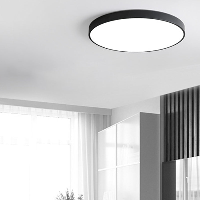 Modern Simple Style Acrylic Flush Mount Lights Round Shape 1 Light Ceiling Lamp for Bedroom