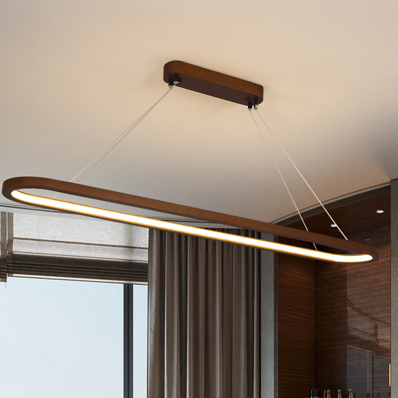Oval Island Lighting Modern Wood 1 Light Island Lighting Ideas with Silica Gel Shade