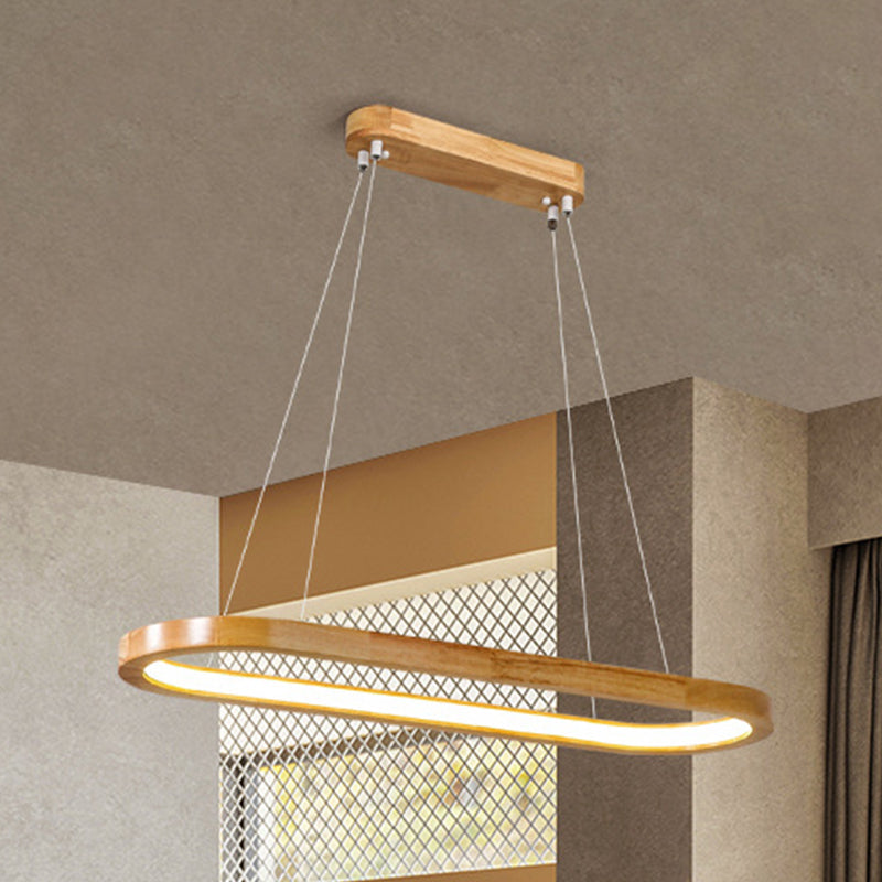 Oval Island Lighting Modern Wood 1 Light Island Lighting Ideas with Silica Gel Shade