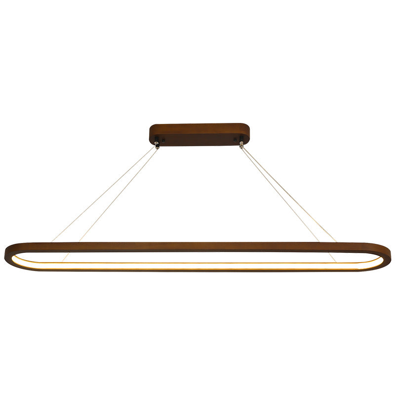 Oval Island Lighting Modern Wood 1 Light Island Lighting Ideas with Silica Gel Shade