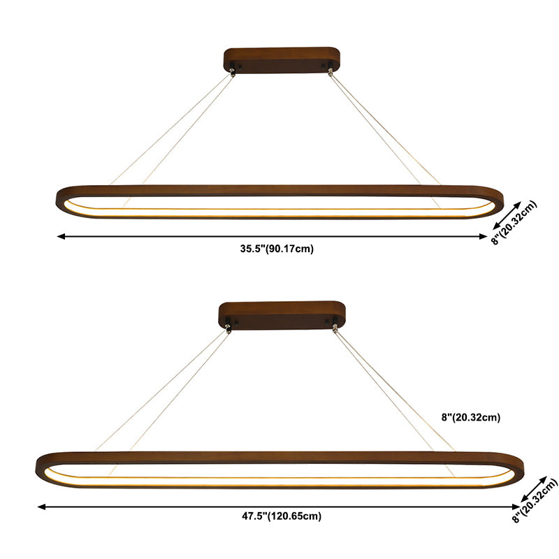 Oval Island Lighting Modern Wood 1 Light Island Lighting Ideas with Silica Gel Shade