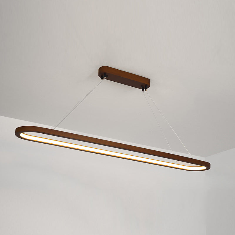 Oval Island Lighting Modern Wood 1 Light Island Lighting Ideas with Silica Gel Shade