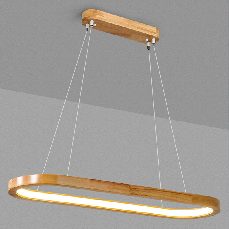 Oval Island Lighting Modern Wood 1 Light Island Lighting Ideas with Silica Gel Shade