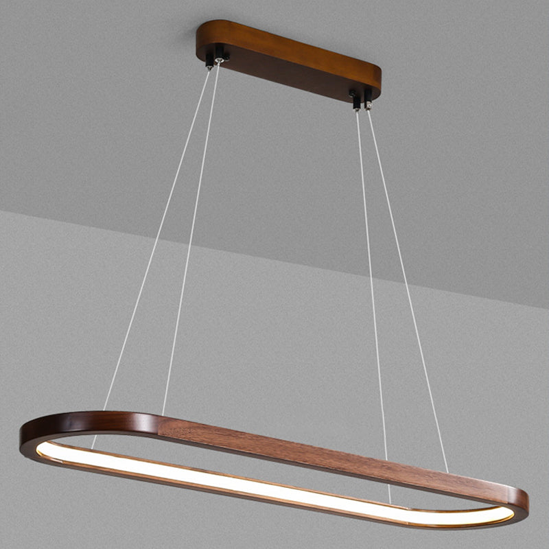 Oval Island Lighting Modern Wood 1 Light Island Lighting Ideas with Silica Gel Shade
