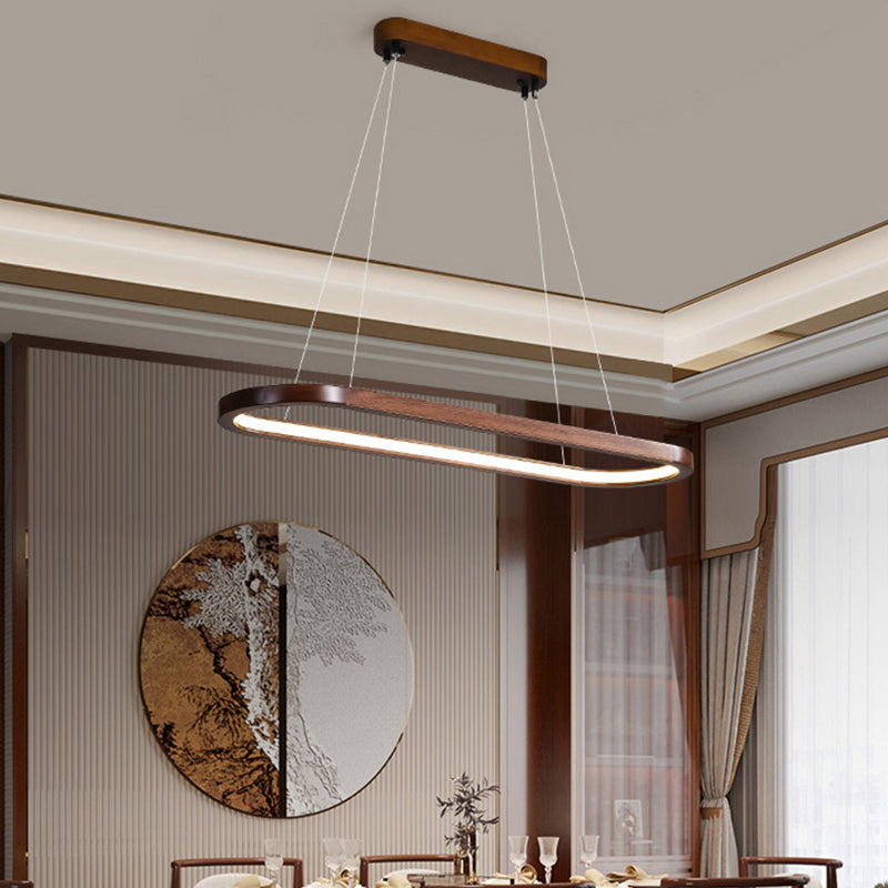 Oval Island Lighting Modern Wood 1 Light Island Lighting Ideas with Silica Gel Shade