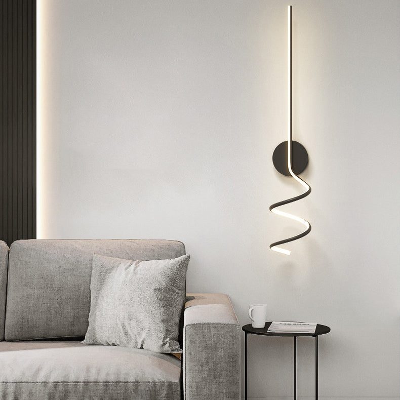 Moderno conciso conciso a parete a parete in alluminio sconde a parete lineare con ombra silicone