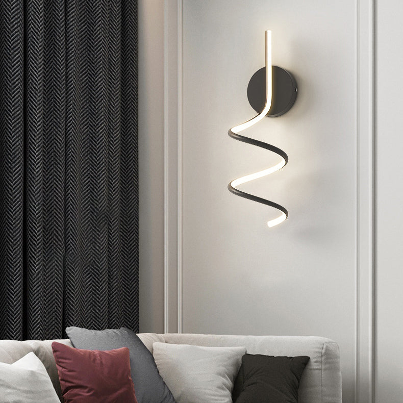 Moderno conciso conciso a parete a parete in alluminio sconde a parete lineare con ombra silicone