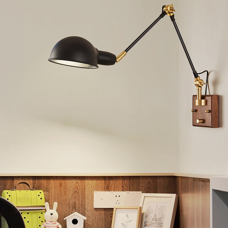 Éclair mural à bras rond à teinte