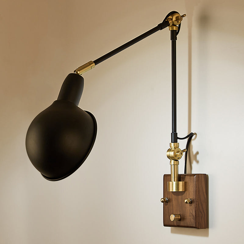 Éclair mural à bras rond à teinte