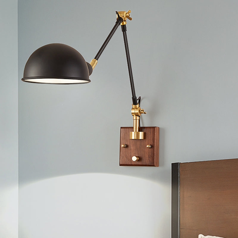 Éclair mural à bras rond à teinte