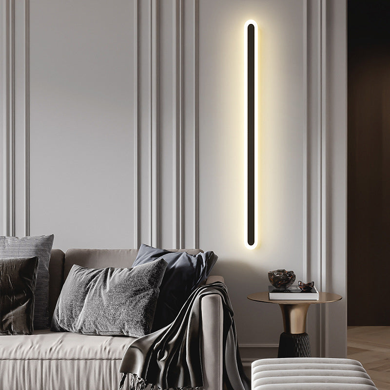 Lange strip schaduw wandverlichting moderne Noordse stijl metalen 1 lichte sconce lamp