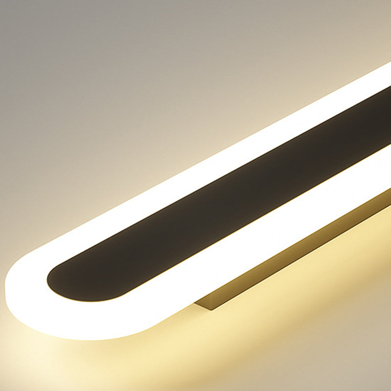 Lange strip schaduw wandverlichting moderne Noordse stijl metalen 1 lichte sconce lamp