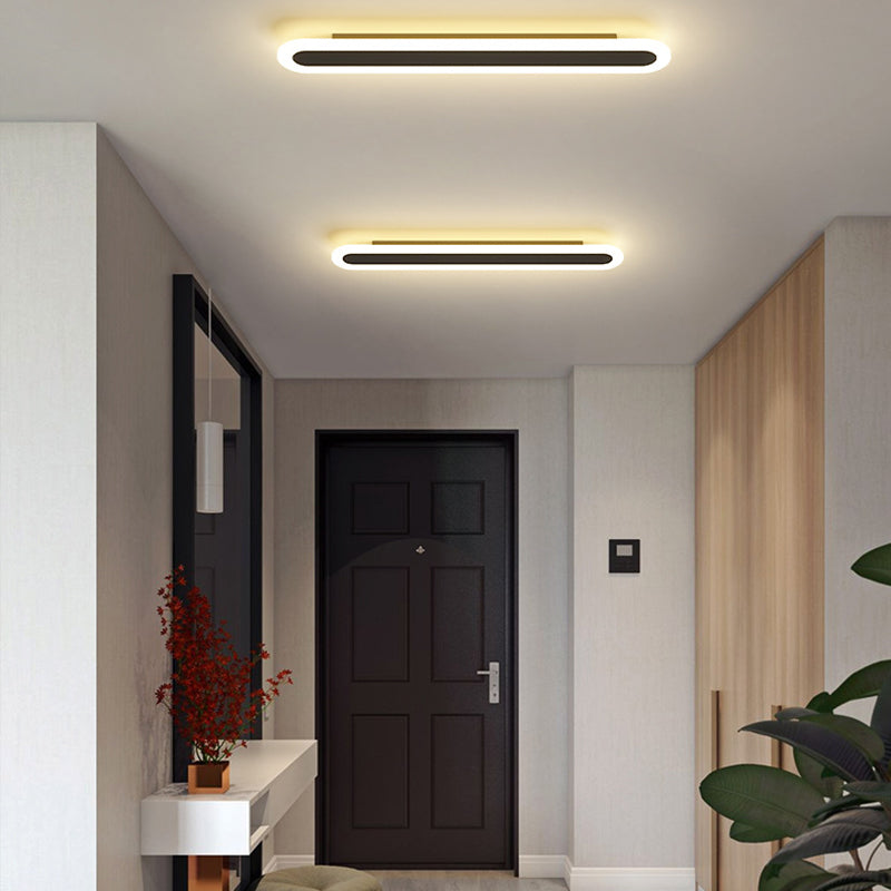 Lange strip schaduw wandverlichting moderne Noordse stijl metalen 1 lichte sconce lamp