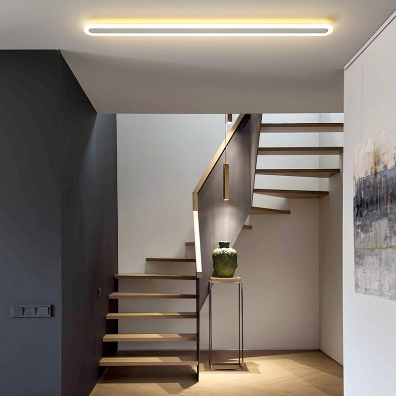 Lange strip schaduw wandverlichting moderne Noordse stijl metalen 1 lichte sconce lamp