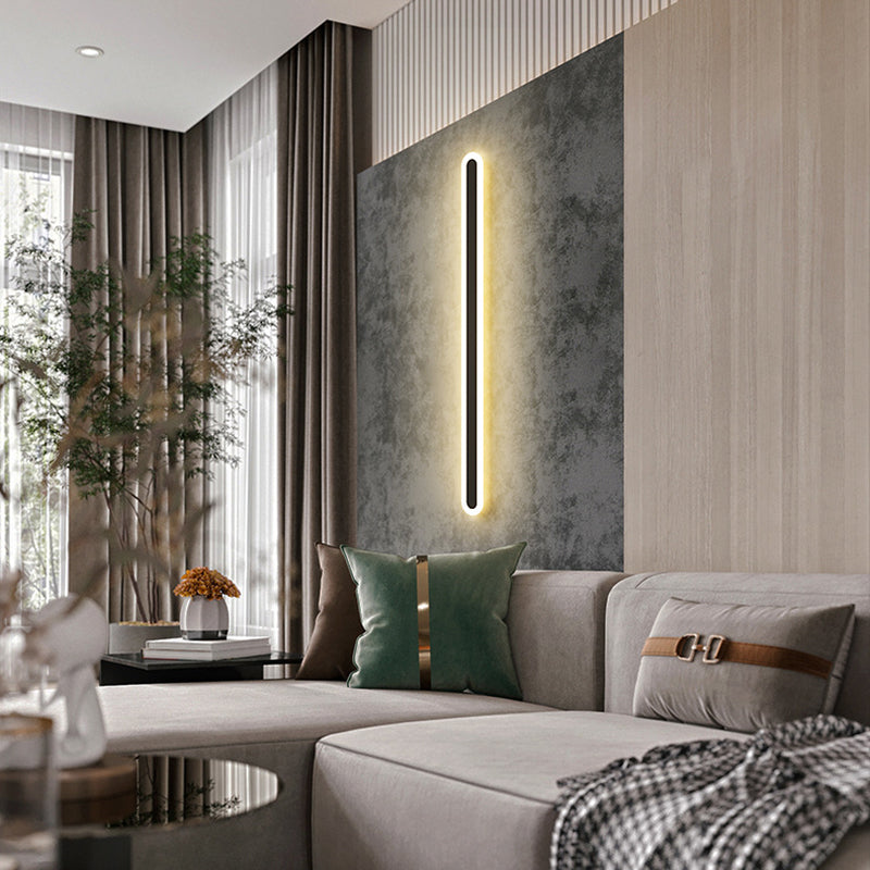 Lange strip schaduw wandverlichting moderne Noordse stijl metalen 1 lichte sconce lamp