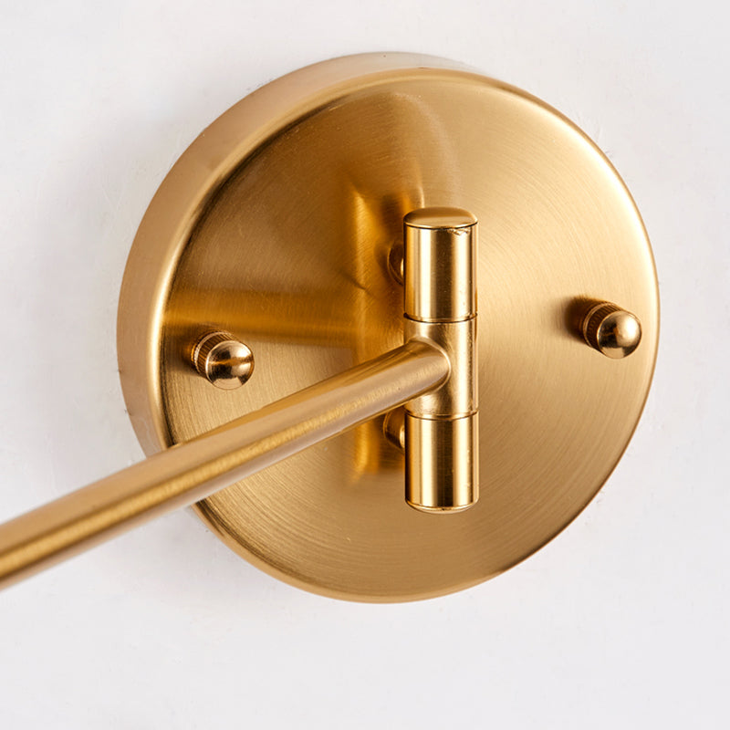 Lámpara de pared ajustable de aluminio electroplacado en la luz de pared cilíndrica de hierro de estilo de lujo moderno