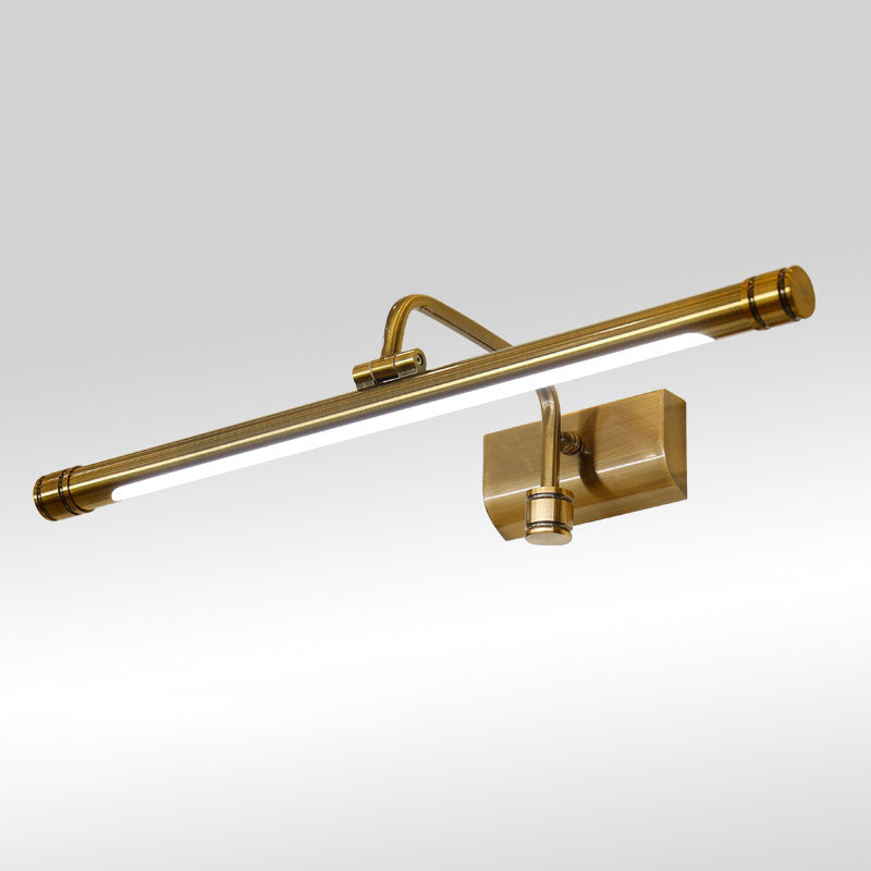 Linear Wall Sconces Mid Century Metal 1 Light Sconce Light in Gold Finish