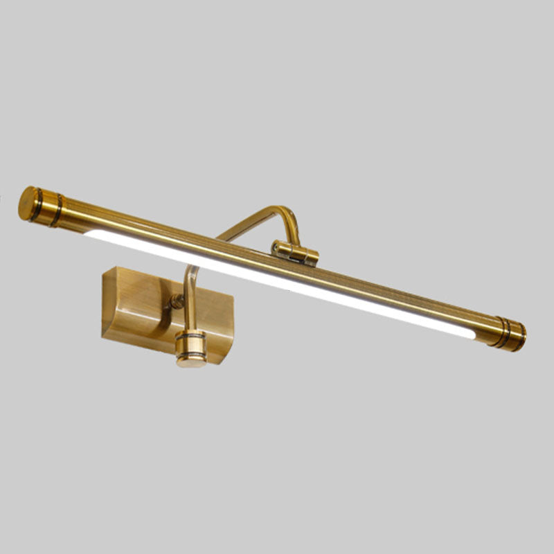 Prononi murali lineari Mid Century Metal 1 Light Sconce Light in Gold Finish