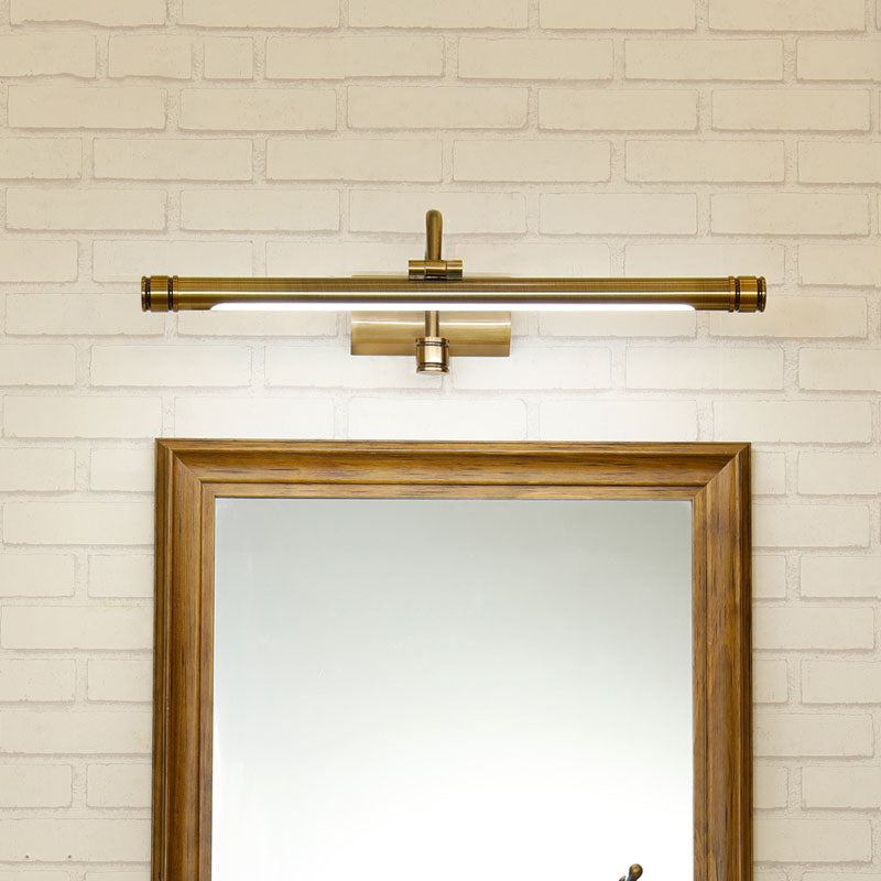 Prononi murali lineari Mid Century Metal 1 Light Sconce Light in Gold Finish