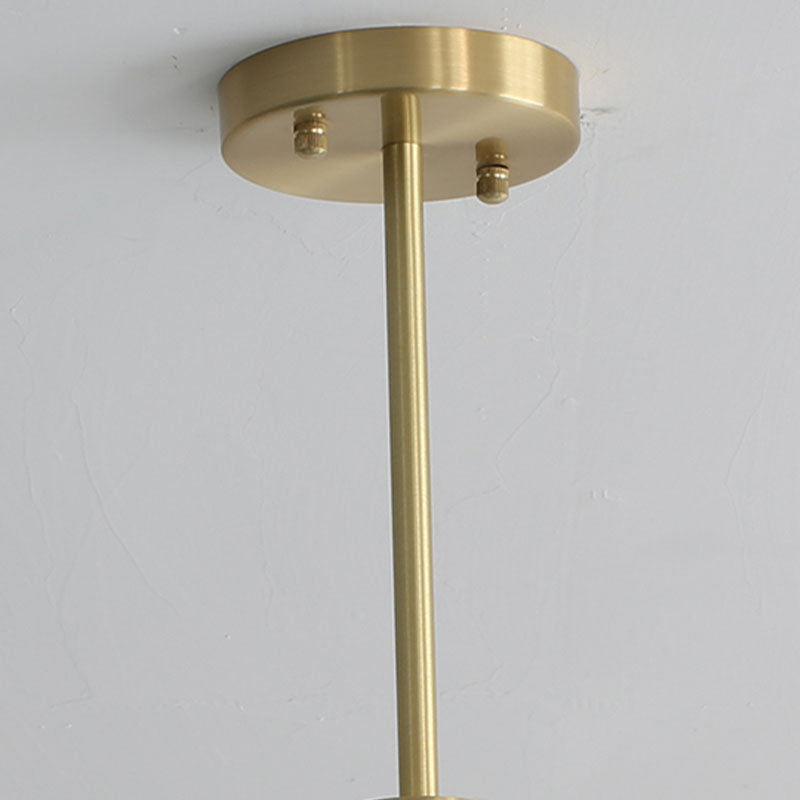 Witte glazen bol ophanging verlichtingsarmaturen moderne stijl 3-lights hanger kroonluchter in messing