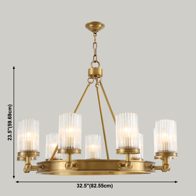 9-lights helder glas kroonluchter hanglamp moderne stijl cirkelvormige hanglampverlichting armaturen