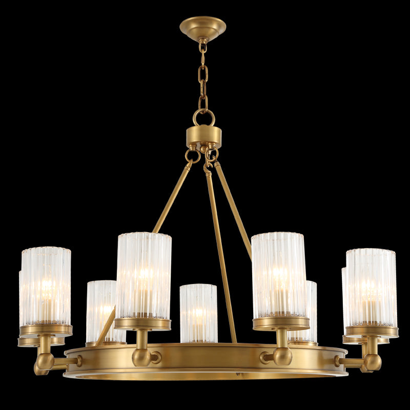 9-lights helder glas kroonluchter hanglamp moderne stijl cirkelvormige hanglampverlichting armaturen