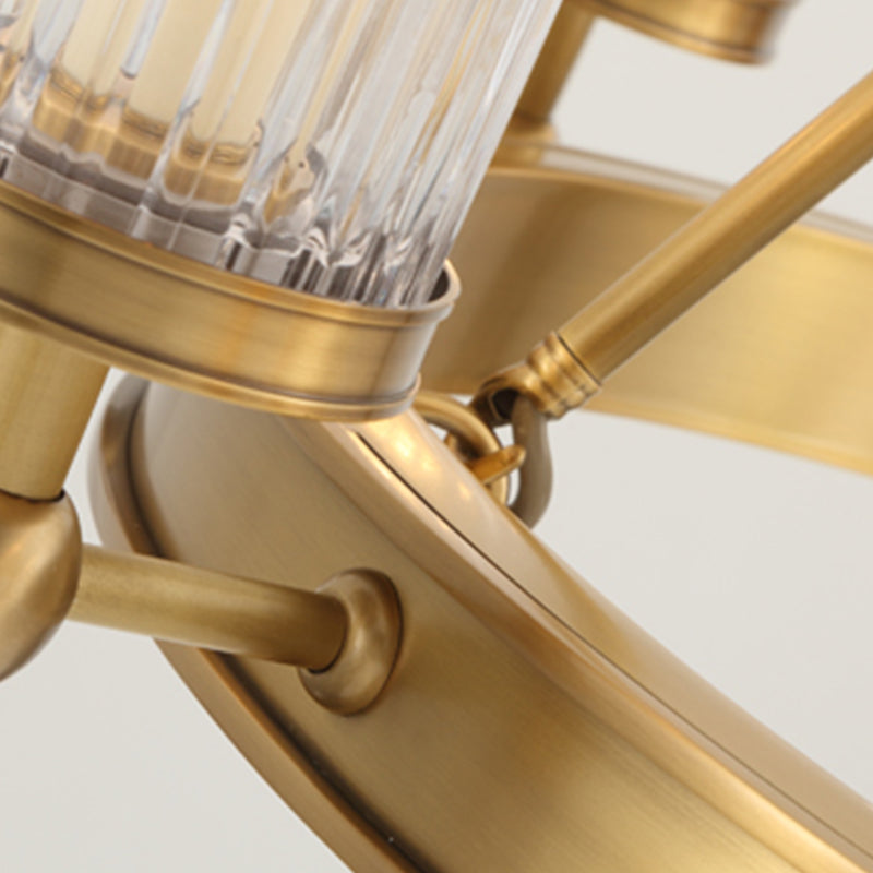 9-lights helder glas kroonluchter hanglamp moderne stijl cirkelvormige hanglampverlichting armaturen