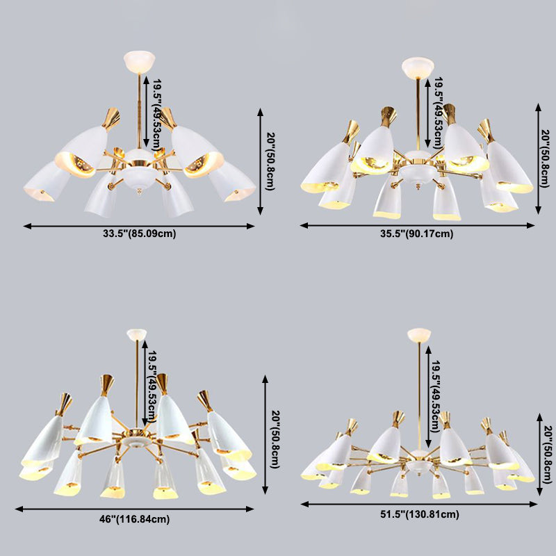 Moderne creatieve geometrische hanglampje Electroplate Metal kroonluchter voor woonkamer