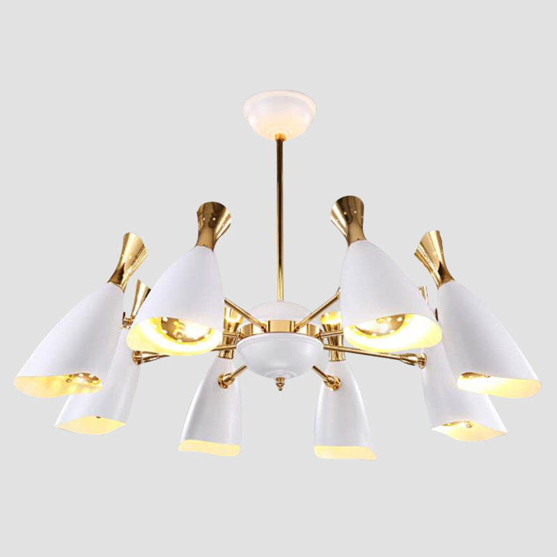 Moderno lampadario di metallo elettroplato a pendente geometrico creativo per soggiorno per soggiorno