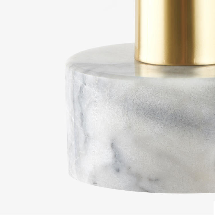 Lampada sospesa a 1 luce in marmo, illuminazione a sospensione cilindri nordici per soggiorno