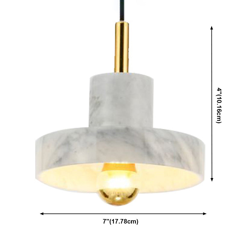 Noordse cilinderschaduw hanglamp, minimalistisch marmer met messing bovenste hangend licht voor woonkamer