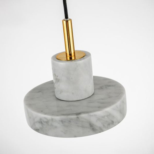 Noordse cilinderschaduw hanglamp, minimalistisch marmer met messing bovenste hangend licht voor woonkamer