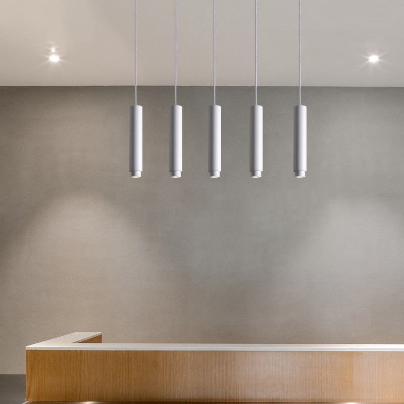 Luces de techo colgantes cilíndricas iluminación colgante moderna para sala de estar comedor