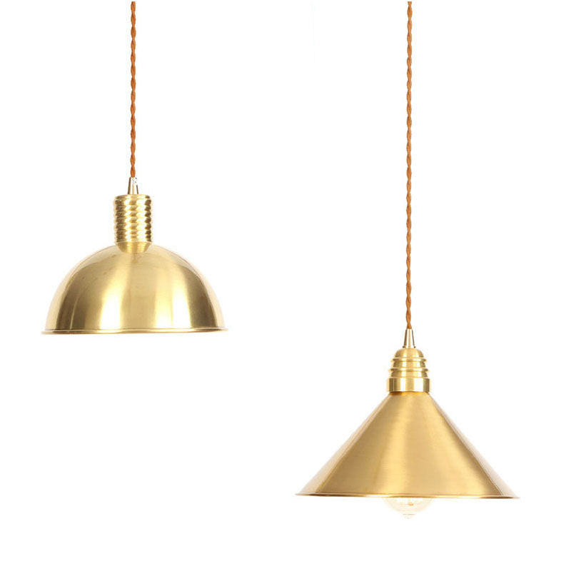 Zeitgenössischer Stil Metal -Runde Anhänger Beleuchtung Leuchten 1 leichte Deckenlichter in Gold