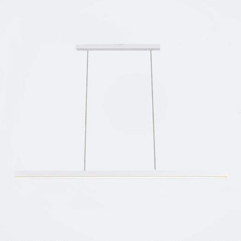 Minimalist Linear Island Pendant Lighting, 1-Light Acrylic Hanging Light for Kitchen Island