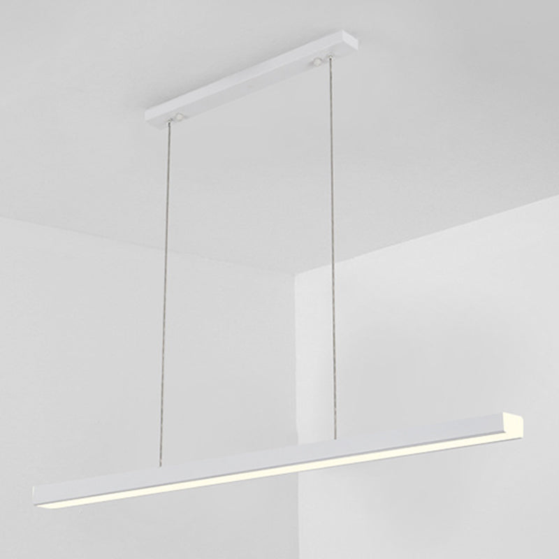 Minimalist Linear Island Pendant Lighting, 1-Light Acrylic Hanging Light for Kitchen Island