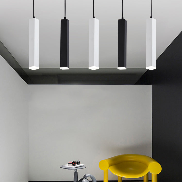 Modern Plug in Pendant Light Cylindrical Hanging Pendant Lights for Living Room