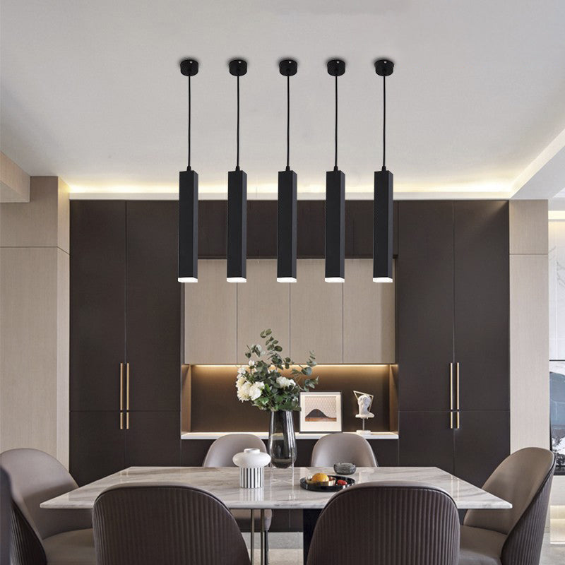 Modern Plug in Pendant Light Cylindrical Hanging Pendant Lights for Living Room