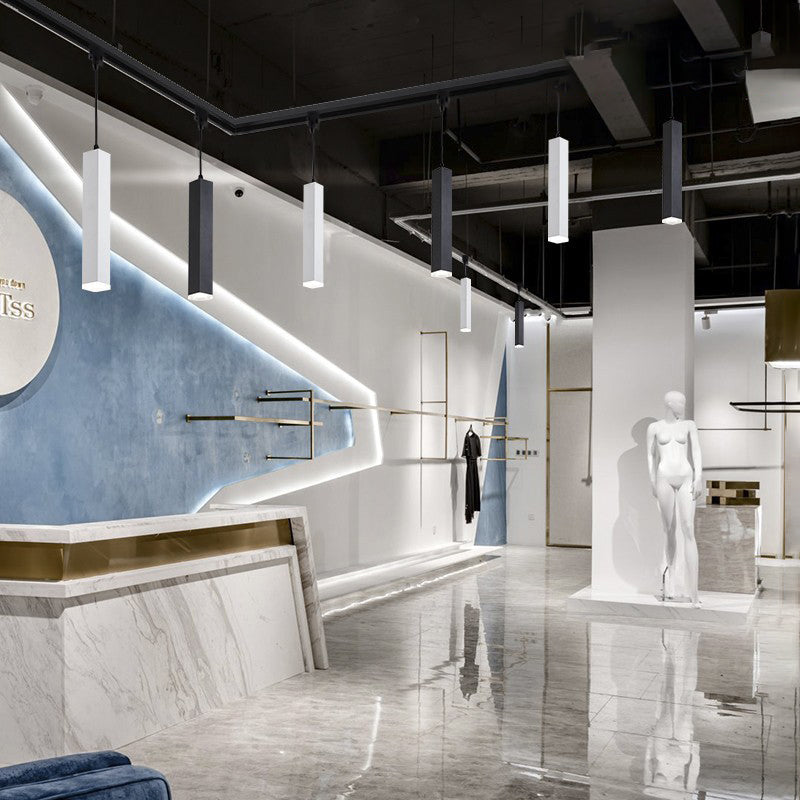 Modern Plug in Pendant Light Cylindrical Hanging Pendant Lights for Living Room