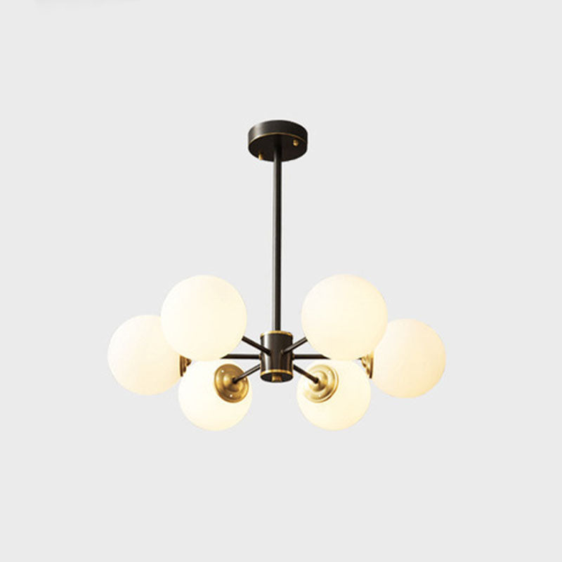 Moderne stijl wit glas kroonluchter verlichting multi -lights bol plafond hanglamp