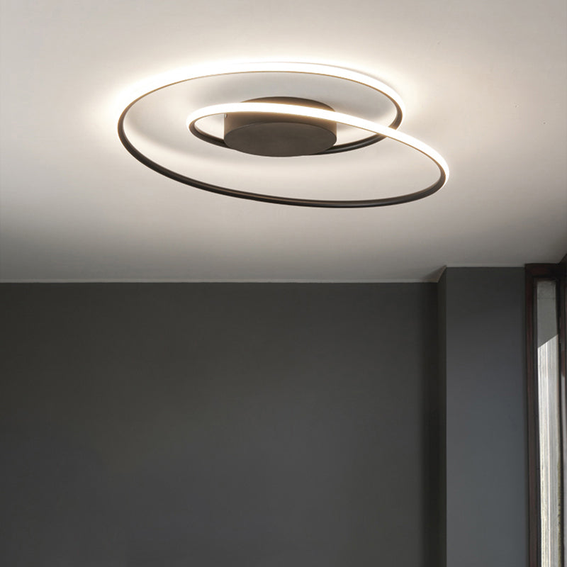 Lámpara de techo de línea LED con montaje empotrado estilo modernista para sala de estar y comedor