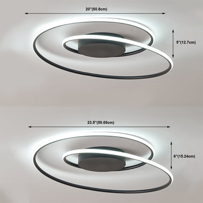 Modernist Style Flush Mount Light LED Line Ceiling Lamp for Living Room Dinning Room