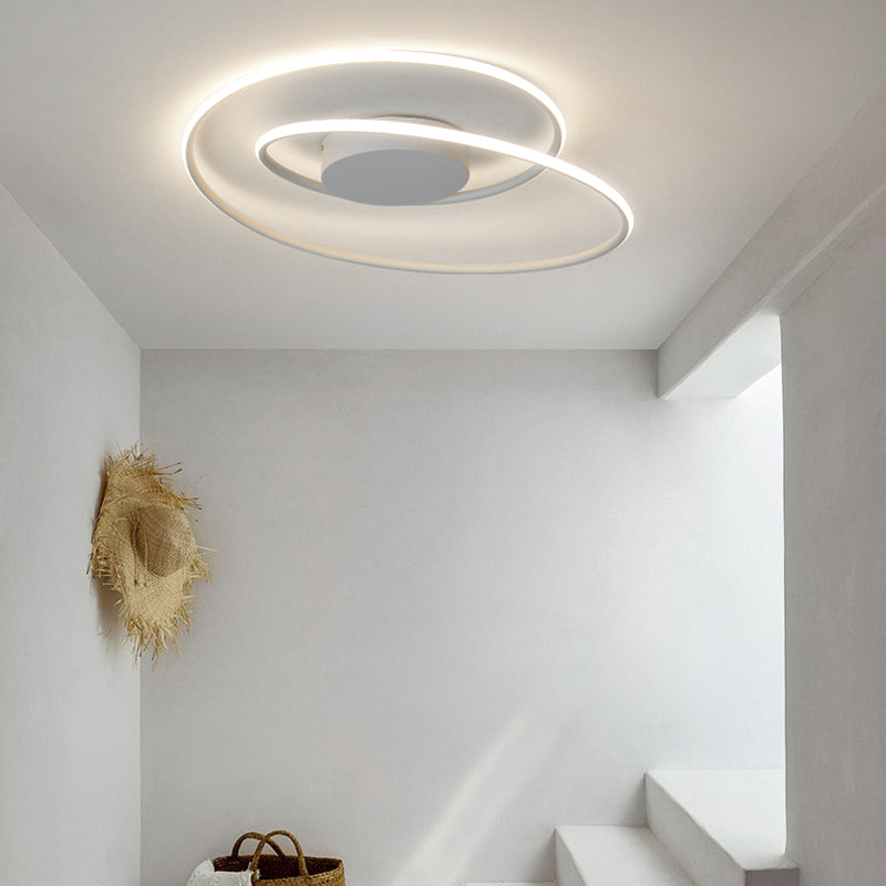 Lámpara de techo de línea LED con montaje empotrado estilo modernista para sala de estar y comedor