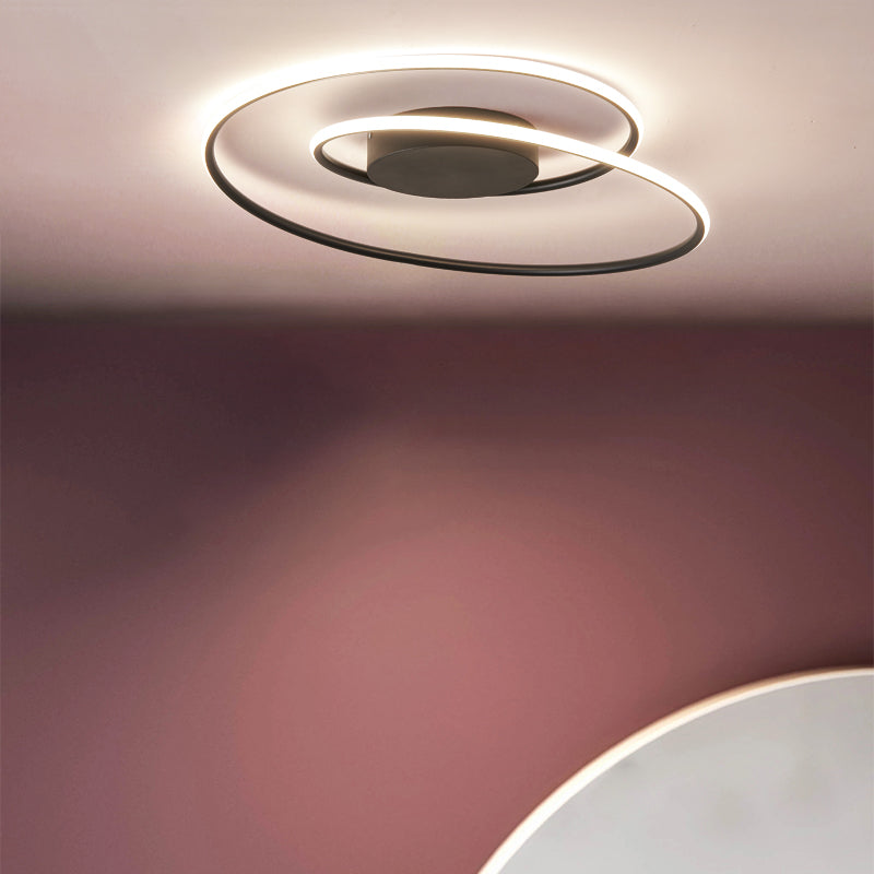 Lámpara de techo de línea LED con montaje empotrado estilo modernista para sala de estar y comedor